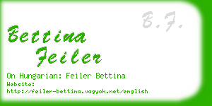 bettina feiler business card
